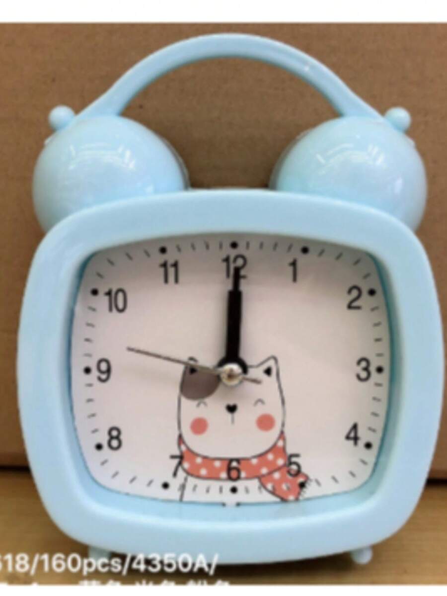 CL015 Reloj Despertador Circular Pequeño – Ideal para Buró, Escritorio o Mesa de Noche - 1PC - Ver 1