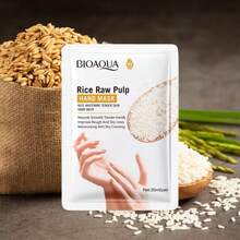 Bioaqua Mascarilla de Manos Pulpa de Arroz 35ml - Hidratante, Aclarante y Suavizante (1 Par) - Pepino - Ver 2