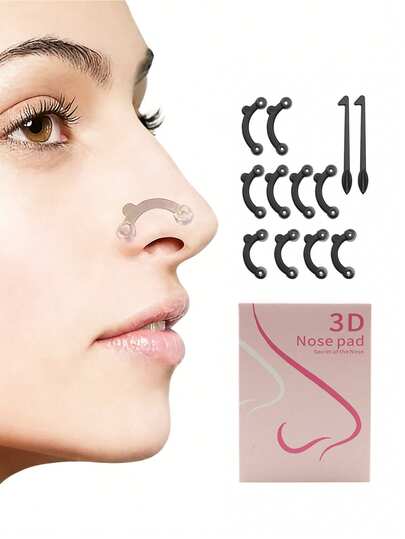 5pcs/7pcs/12pcs Silicone Nose Shaper, Enhances Nose Bridge, Reduces Pore Size, 3D Invisible Nose Clip, Packaged In Colorful Box