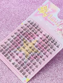 AYRMILLA C型卷翘120束貂毛假睫毛，自然3D立体俄罗斯单根假睫毛嫁接，MS睫毛簇化妆工具，假睫毛批发 - 黑色 - 查看 5