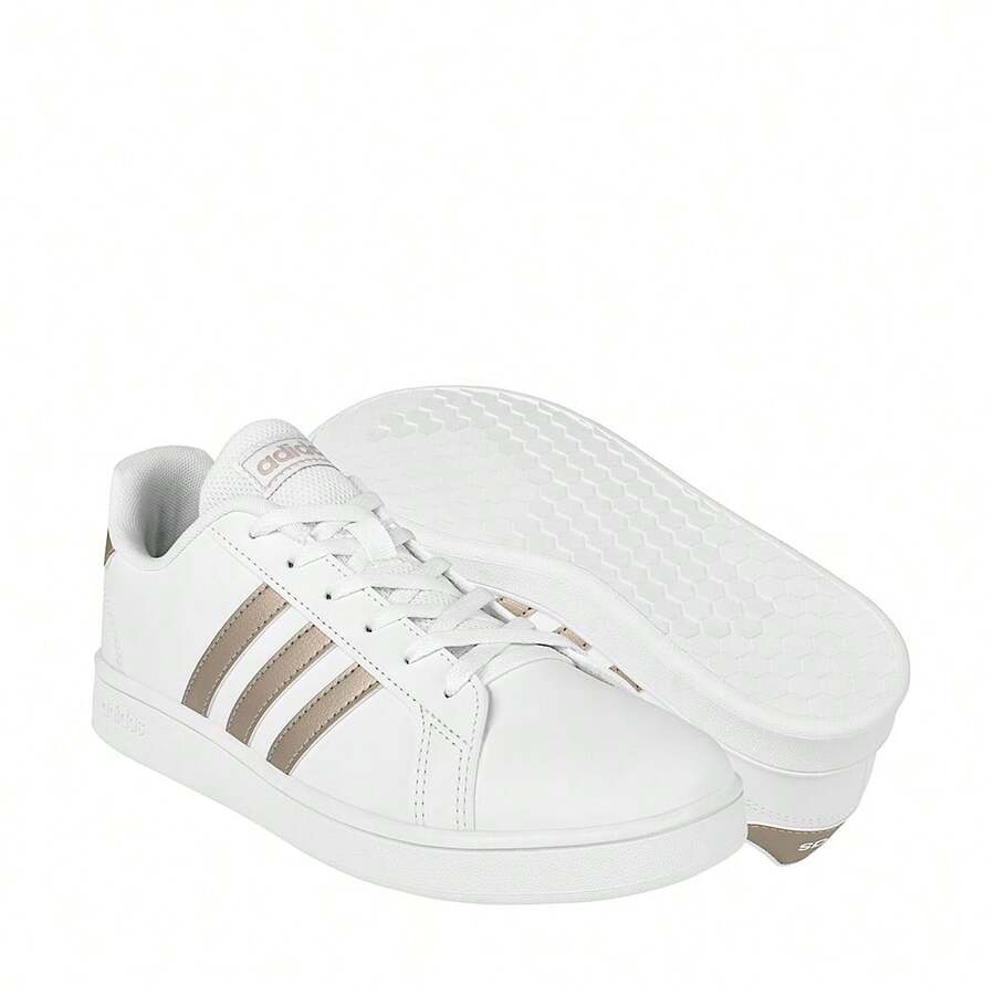 Adidas Grand Court Women's Tennis Shoes, Casual Urban Comfortable Faux Leather EF0101 - White - 白色 - 查看 1