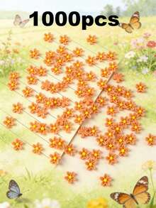 100/200/300/500/1000pcs Pack Cute Mini 0.75cm/0.29inch Flat Flower Resin Embellishments, For Jewelry Making - 100 Flowers - View 31