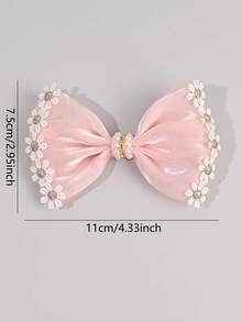 2 chiếc kẹp tóc nơ hồng trang trí hoa cúc và ngọc trai, kẹp tóc trang trí hoa tinh tế, phụ kiện tóc thời trang thanh lịch phù hợp cho cuộc sống hàng ngày và các bữa tiệc, dành cho bé gái và thanh thiếu niên. - Hồng - Xem 6