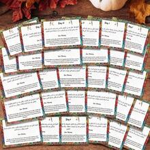 30pcs Daily Ramadan Dua Cards, 30 Days Islamic Prayer Cards With Arabic Supplications, English Translations & Spiritual Meanings, Ramadan Supplication Cards, Ramadan Eid Gift For Muslims - A - View 1