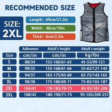 HISEA 柔软浮力游泳背心；内置柔软浮力棉，无需充气；沙滩冲浪浮力服；水上摩托艇浮力服 - 灰色 - 查看 13