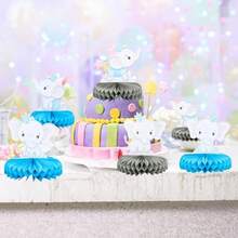 DGyufise 6Pcs It's A Boy Baby Shower Table Toppers Centerpieces Elephant Honeycomb Table Centerpiece For Elephant Theme Gender Reveal Baby Shower Birthday Party Table Decorations Plies Blue - Blue - View 6