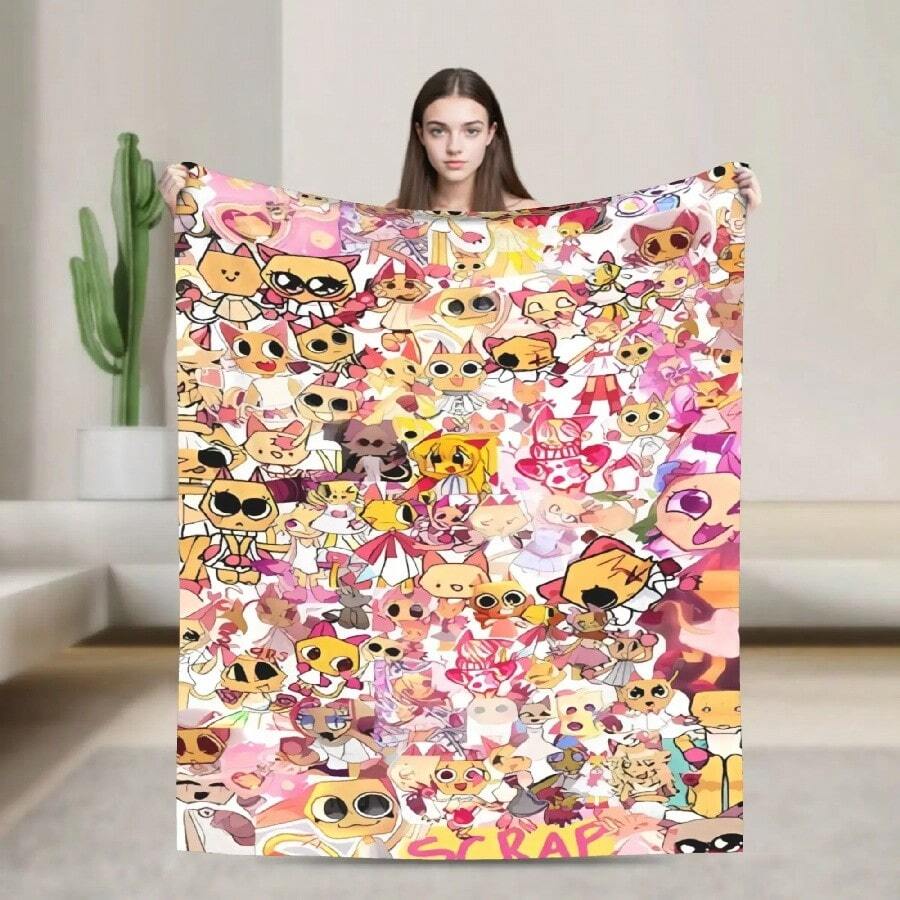 Bassie Dandys World Super Soft Throw Blanket For Camping Plush Bedding Flannel Bedspread Sofa Cover(5).Jpg - trắng - Xem 1