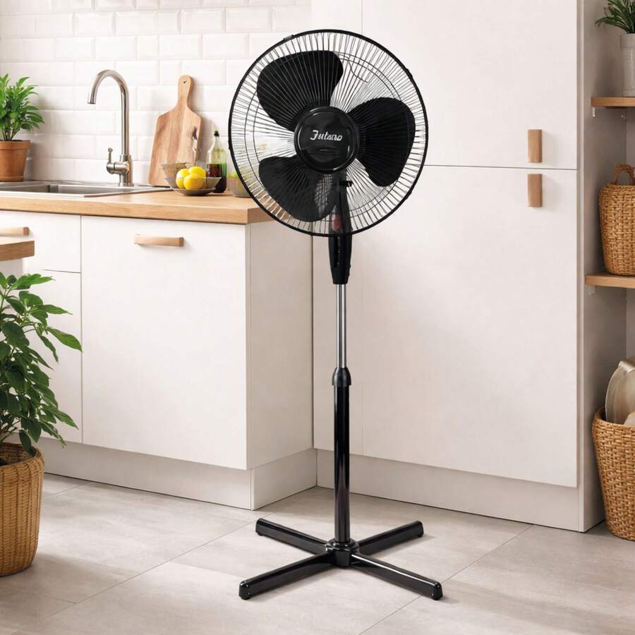 Silent 40cm Pedestal Pedestal Fan With 3 Speeds, 127V And 220V, Adjustable Height, Futuro Brasil - 黑色 127v - 查看 1