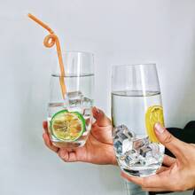 6/1 pieza Vaso de cristalería de bar para cóctel, té con fruta tipo mojito, agua con gas, leche - Ver 8