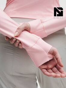 Lululemon Define Cropped Jacket Nulu Blush Quartz Gold Gold-For Yoga Gym Running-Sweat-Wicking-Yoga-All Seasons Sport-Spring/Summer-Autumn/Winter-Back To School- Easter Gift - Blush Quartz/Gold/Gold - 查看 5