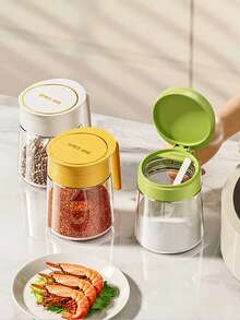 Seasoning Jar Set, Airtight Spice Jars Bottles, Kitchen Condiment Storage Containers - Multicolor - View 8