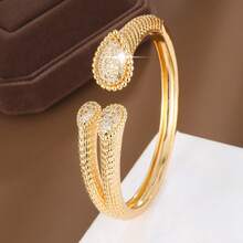 1pc Fashion Water Drop Design Cubic Zirconia Inlaid Women Bracelet - Multicolor - View 1