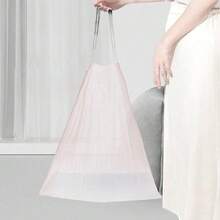 50个/包 粉色小号浴室垃圾袋，耐用轻薄材质，适用于办公室和家庭垃圾桶，每卷50个。 - A - 查看 5