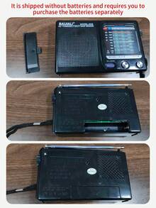 便携式 AM/FM 收音机，全频段收音机，单声道，数字处理芯片，电池供电，超长续航，带闹钟和睡眠功能，复古全频段收音机 - 均碼 - 查看 9