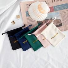 10 chiếc túi đựng trang sức bằng nhung cá nhân hóa: Túi quà tặng in logo tùy chỉnh, số lượng lớn, túi dây rút in tên cá nhân, túi nhung in tên, túi dây rút tùy chỉnh, túi đựng tiền xu, túi đựng trang sức cá nhân hóa, túi đựng pha lê. - Nhiều màu - Xem 9