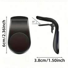 L-Shaped Magnetic Air Vent Car Phone Holder, Instant Installation On Air Vent, 360° Rotation Adjustable View, Strong Magnetic Attachment No Screen Shake, High-Quality Sturdy Design, Convenient For Navigation - Multicolor - View 5