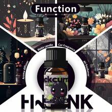 HWLINK 10ml 黑醋栗果香精油，適用於蠟燭製作、擴香機/加濕器、室內香氛、節日禮物、車用芳香療法，無酒精 - Blackcurrant - 查看 6