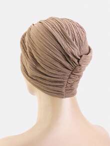 1pc Women's Thickened Pleated Square Headscarf Hat, Headwrap Arabic Hat, Suitable For Daily Use - Multicolor - View 8