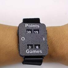 排球训练计分器、球类比赛记分牌、腕带式计分器（适用于板球、网球或排球）、快速计分追踪设备、无需电池的腕戴式机械计数器，适用于单打和双打比赛——是教练和裁判更好地了解球员数据的理想选择 - 彩色 - 查看 7