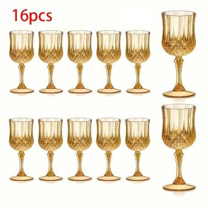 1/3/6/12/24 buc Pahare de șampanie vintage, 7oz (198.4g), Pahare de șampanie de nuntă incasabile, Cupe de șampanie reutilizabile în stil retro