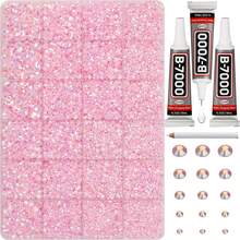 热门3毫米AB彩树脂平底亚克力果冻水钻，可用于DIY服装、马克杯、美甲、手机等。 - 彩色 - 查看 6