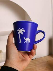 1pc 230ml Minimalist Coffee Cup, Afternoon Tea Cup, Couple Cup, Minimalist Ceramic Coffee Cup, Household Breakfast Milk Cup, Hanging Ear Coffee Cup, Ceramic Cup, Coffee Cup, Wine Glass, Latte Art Cup, Espresso Cup, Ceramic Cup, Kiln-Fired Glaze Ceramic Cup - Multicolor - View 6