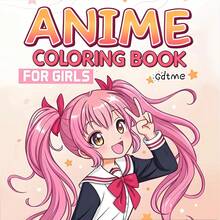 GDTME Cute High School Girl Painting Notebook, 9 Pages, Pink, "Heartbeat!" Cute! High School Girl's Daily Life Cute Manga Style, Anime Girl Illustrations (24 Pages), Perfect Birthday Gift, Christmas Gift, Girl Gift, Otaku Girl Gift, Valentine's Day And Women's Day Gift, Back To School Gift, Coloring Book, Art Supplies, Stationery - Kawaii Girl9 - View 23