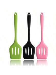 1个优质硅胶大号厨房铲，不粘防漏，超柔韧耐用，非常适合披萨、鱼类和大块食物，烹饪用具 - 彩色 - 查看 5
