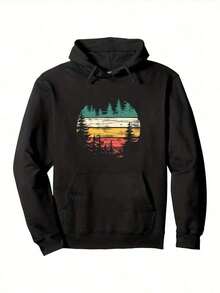 Compatible con sudadera con capucha para exteriores con temática de naturaleza P - Negro - Ver 9