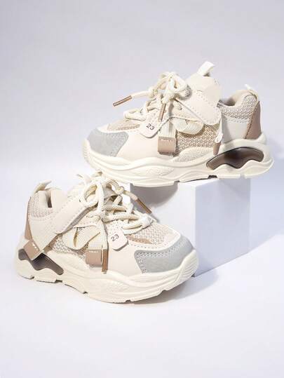 1 Pair Unisex Ultra-Light Soft Sole Children's Shoes, Thick Sole Sneakers, New Kids Mesh Shoes, Versatile For Spring/Autumn, Suitable For Boys & Girls