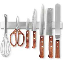 ¡RecomendadoSoporte Magnético para Cuchillos de Pared, Soporte de Acero Inoxidable para Cuchillos de Cocina, Iman para Cuchillos de Cocina, Tira de Iman Soporte para Cuchillos Bloque para Utensilios (40cm)¡Top de Temporada - 61 centímetros - Ver 2