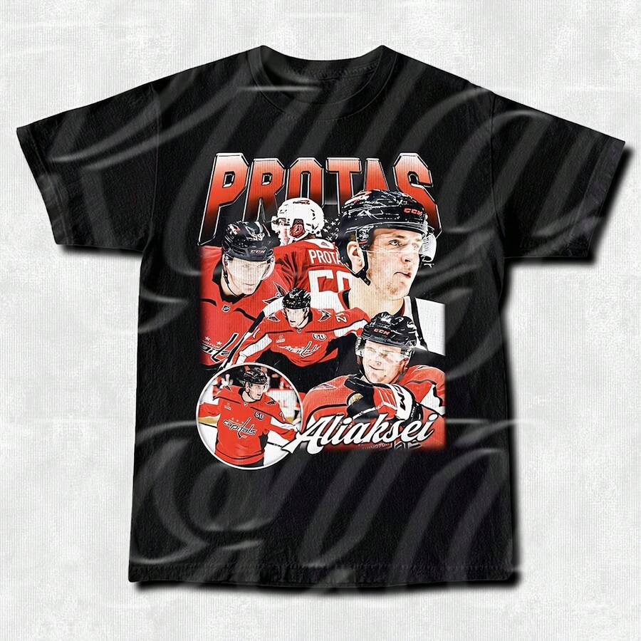 Aliaksei Protas Hockey Tee - 黑色 - 查看 1