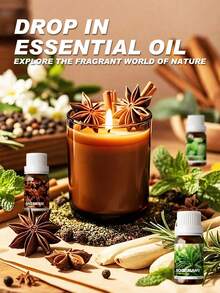 EMBRACEX. 22 Types Of 10ml Natural Plant Essential Oils, Refreshing Air, Holiday Gift, Candle Making - PLANT - View 4