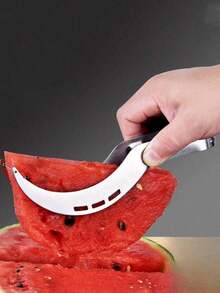 1pc Stainless Steel Watermelon Slicer - , Easy-To-Use Multifunctional Fruit Cutter, Household Fruit Divider, Essential Kitchen Tool - Multicolor - View 1