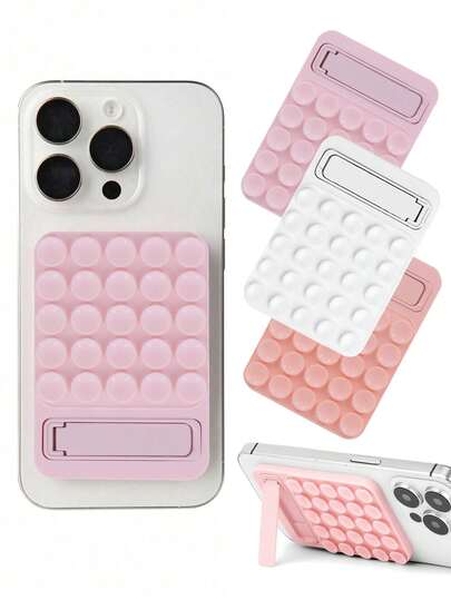 Silicone Phone Suction Cup Holder, Adjustable Foldable Soft Arm Phone Stand With Suction Cup And Metal/Adhesive Base, Hands-Free Holder For Desk, Car, Window, Suitable For Smartphones (No Drilling Required)