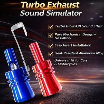 Silbato de turbo para coche y motocicleta, simulador de sonido de escape, accesorio modificado universal