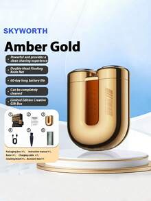 SKYWORTH 電動刮鬍刀 大容量電池 IPX7 防水 乾濕兩用 男士專業刮鬍機 適合生日與畢業禮物 - 彩色 - 查看 13