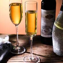 6/1pc High-Quality Champagne Glass, French Crystal Acrylic Stem Wine Glass, Luxury Household Sparkling Wine Cup - Multicolor - View 6