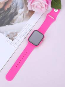二合一运动硅胶表带和表壳套装，兼容 40mm、41mm、42mm、44mm、45mm、46mm 和 49mm 尺寸的 表带和表壳。柔软舒适的硅胶表带搭配铆钉表扣。防震防刮的硬质 PC 材料和钢化玻璃保护膜一体成型。兼容 Series Ultra/11/10/9/8/7/6/5/4/SE。男女通用智能手表表带和表壳套装。 - 芭比粉 - 查看 6