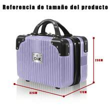 Set Maletas Kit Viaje Mano Avion 20in Con Caja  Maquillaje - Morado - Ver 2