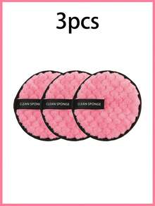 3/5 piezas Toallas faciales suaves de microfibra con estampado de piña, paños desmaquillantes, con ojal para colgar, suaves para la piel, lavables y reutilizables - Rosa - Ver 15