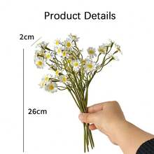 12/6支装 10.24英寸人造雏菊花束，仿真雏菊，小雏菊花束，丝质洋甘菊花，可拆卸花朵，适合情人节派对、家居装饰、DIY中心摆件、婚礼和办公室装饰 - 彩色 - 查看 4