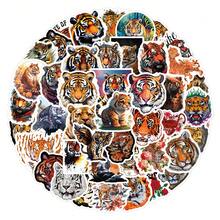 Adesivi con graffiti di tigre cartoni animati, adatti per decorare articoli di cartoleria, quaderni, borracce, custodie per telefono, bagagli, forniture per scrapbooking, adesivi divertenti - Fogli A-60/set - Visualizzare 2