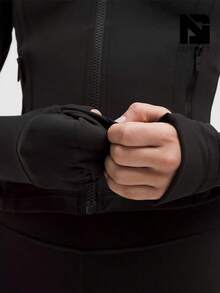 Lululemon Define Cropped Jacket Nulu Black-For Yoga Gym Running-Sweat-Wicking-Yoga-All Seasons Sport-Spring/Summer-Autumn/Winter-Back To School- Easter Gift - 黑色 - 查看 5