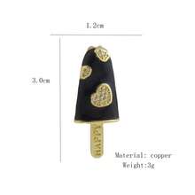 1件铜质微镶嵌锆石独特冰淇淋眼蝴蝶迷你吊坠，DIY手链、项链、耳环饰品配件 - 彩色 - 查看 15