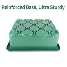 2 Packs Seed Starter Trays (24 Cells Total), Seed Starter Kit With Humidity Vented Domes And Base, Ideal For Germinating Vegetable, Flower & Herb Seeds - 2 Sets - View 3