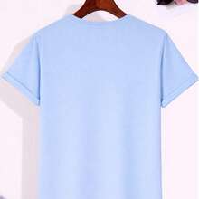 Men's Cotton T-Shirt With Printed Phrase "Enjoy Every Moment" Bicycle Hobbies Cycling Sport Frames Shirt Casual Basic Daily Streetwear Exclusive Premium Soft Comfortable - 淺藍色 - 查看 3