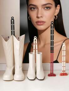 Soporte ajustable portátil y elegante (para botas de tobillo/sobre la rodilla), resistente a arrugas y deformaciones, soporte ajustable esencial para el mantenimiento de botas medianas/altas, imprescindible para el almacenamiento en el hogar, flexible y ajustable, regalo del Día de la Madre, decoración de dormitorio, jardín, decoración de cocina, verano, playa, artículos esenciales de viaje, decoración de habitaciones, suave, graduación, estantería para zapatos, ahorrador de almacenamiento, al aire libre, jardín, artículo esencial de viaje, portátil, artículo esencial de playa, temporada de graduación, ceremonia de graduación, regalo de graduación, presente de graduación, felicitaciones graduado, felicitaciones graduado, valedictorian, terminar la escuela, fiesta de graduación - Estilo de moda de longitud media - Ver 1