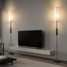 Dimmable Floor Lamp For Living Room With Remote And Foot Switch, Modern Standing Tall Lamp, Corner Floor Lamp For Bedroom - 均碼 - 查看 8