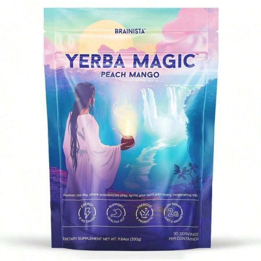 Bestseller!Yerba Mate Super Instant Powder Mixed DrinkYerba Mate Magic Instant Powder| Peach Mangoflavor|30 Servings.Supplement Vitamin,Free Shipping. - 1 - 查看 1